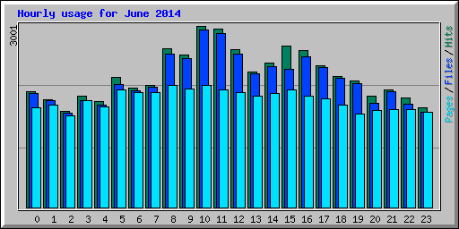 Hourly usage for June 2014